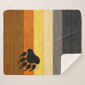 SlipperyJoe's Bearプライドフラグ木製フロアテクスチャ シェルパブランケット (正面(横))