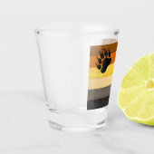 SlipperyJoe's Bearプライドフラグ木製フロアテクスチャ ショットグラス (左)