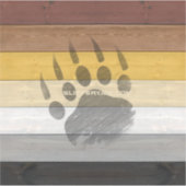 SlipperyJoe's Bearプライドフラグ木製フロアテクスチャ シール (正面)