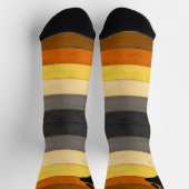 SlipperyJoe's Bearプライドフラグ木製フロアテクスチャ ソックス (上部)