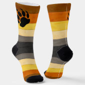SlipperyJoe's Bearプライドフラグ木製フロアテクスチャ ソックス (傾斜あり)