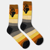 SlipperyJoe's Bearプライドフラグ木製フロアテクスチャ ソックス (右)