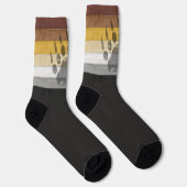 SlipperyJoe's Bearプライドフラグ木製フロアテクスチャ ソックス (右)