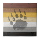 SlipperyJoe's Bearプライドフラグ木製フロアテクスチャ タイル (正面)