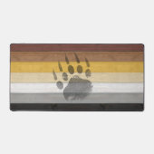 SlipperyJoe's Bearプライドフラグ木製フロアテクスチャ デスクマット (正面)