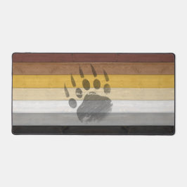 SlipperyJoe's Bearプライドフラグ木製フロアテクスチャ デスクマット