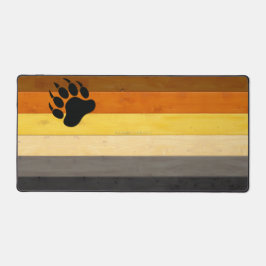 SlipperyJoe's Bearプライドフラグ木製フロアテクスチャ デスクマット