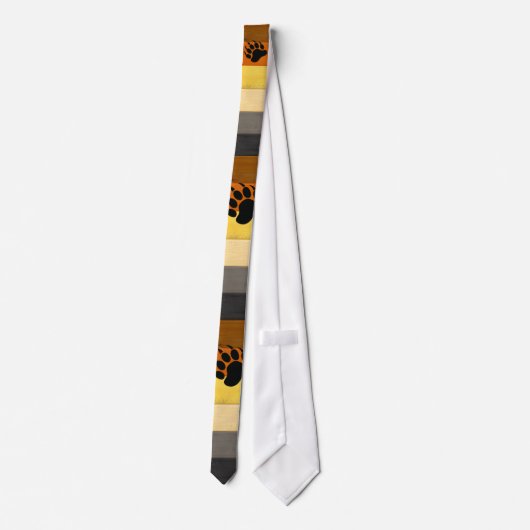 SlipperyJoe's Bearプライドフラグ木製フロアテクスチャ ネクタイ (裏面)