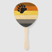 SlipperyJoe's Bearプライドフラグ木製フロアテクスチャ ハンドファン (裏面)