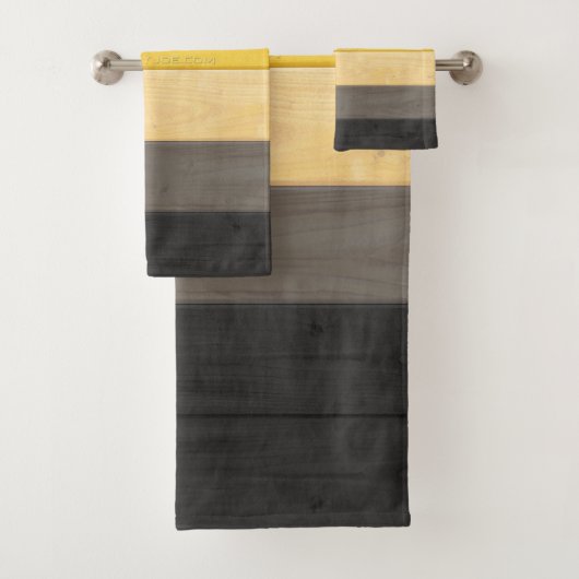 SlipperyJoe's Bearプライドフラグ木製フロアテクスチャ バスタオルセット (インサイチュ)