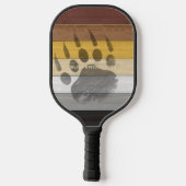 SlipperyJoe's Bearプライドフラグ木製フロアテクスチャ ピックルボールラケット (裏面)