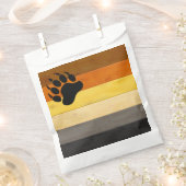 SlipperyJoe's Bearプライドフラグ木製フロアテクスチャ フェイバーバッグ (クリップ留めされた状態)