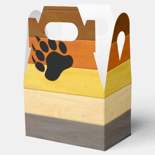 SlipperyJoe's Bearプライドフラグ木製フロアテクスチャ フェイバーボックス (オープン)