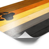 SlipperyJoe's Bearプライドフラグ木製フロアテクスチャ フォトプリント (角)