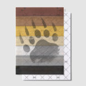 SlipperyJoe's Bearプライドフラグ木製フロアテクスチャ ベラム紙招待状 (オフセット (招待状))