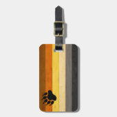 SlipperyJoe's Bearプライドフラグ木製フロアテクスチャ ラゲッジタグ (正面縦)