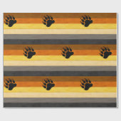 SlipperyJoe's Bearプライドフラグ木製フロアテクスチャ ラッピングペーパー (フラット)