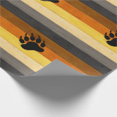 SlipperyJoe's Bearプライドフラグ木製フロアテクスチャ ラッピングペーパー (角)