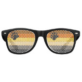 SlipperyJoe's Bearプライドフラグ木製フロアテクスチャ レトロサングラス (正面)