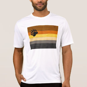 SlipperyJoe's Bearプライドフラグ木製フロアテクスチャ Tシャツ