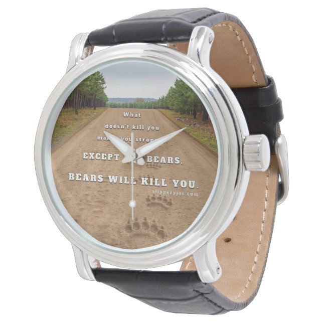 SlipperyJoe's bears will kill you paw prints press 腕時計 (アングル)