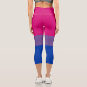 SlipperyJoe's Bisexualプライドフラグlavender-pink bl カプリレギンス (裏面)