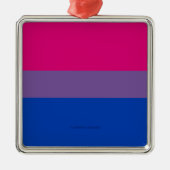 SlipperyJoe's Bisexualプライドフラグlavender-pink bl メタルオーナメント (正面)