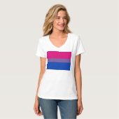 SlipperyJoe's Bisexualプライドフラグlavender-pink bl Tシャツ (正面フル)