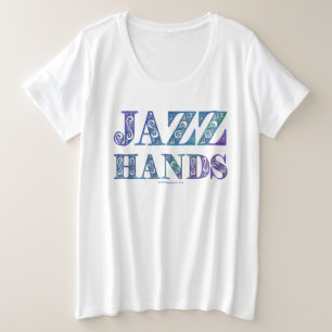 SlipperyJoe's BroadwayミュージカルJazz Handsクィアカ プラスサイズTシャツ