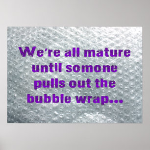 SlipperyJoe's Bubble Wrapポップおもしろいことわざ ポスター