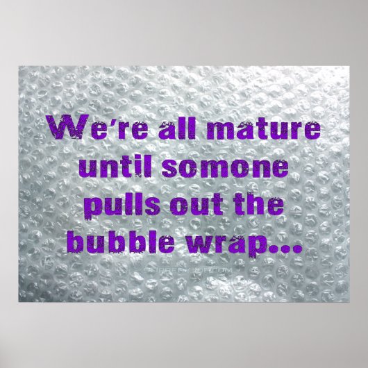 SlipperyJoe's Bubble Wrapポップおもしろいことわざ ポスター (正面)