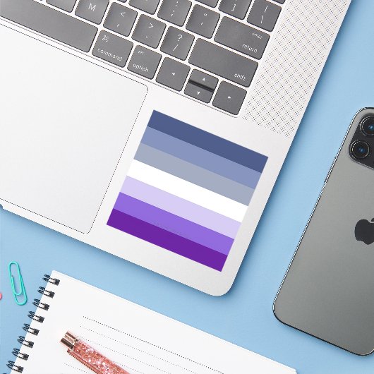 SlipperyJoe's Butch LesbianプライドフラグゲイギフトL シール (ノートパソコンとiPhone)