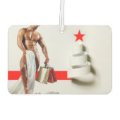 SlipperyJoe's Christmasショッピングホワイト紙スピラ カーエアーフレッシュナー (裏面)