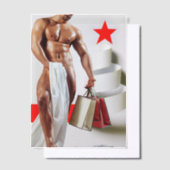 SlipperyJoe's Christmasショッピングホワイト紙スピラ ベラム紙招待状 (オフセット)