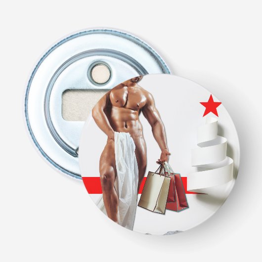 SlipperyJoe's Christmasショッピングホワイト紙スピラ 栓抜き (正面)