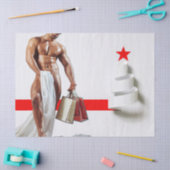 SlipperyJoe's Christmasショッピングホワイト紙スピラ 薄葉紙 (クラフト)