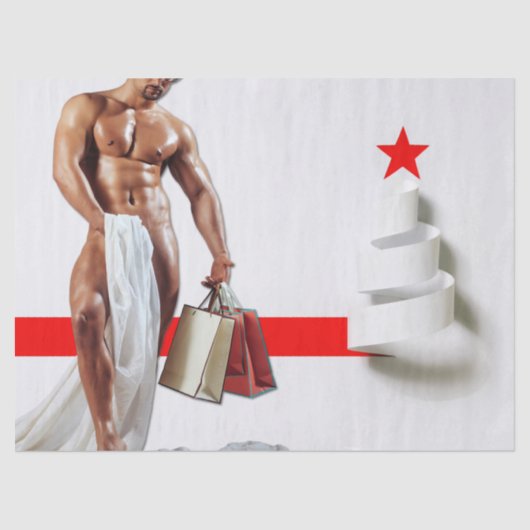 SlipperyJoe's Christmasショッピングホワイト紙スピラ 薄葉紙 (正面)