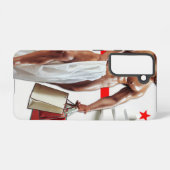 SlipperyJoe's Christmasショッピングホワイト紙スピラ Samsung Galaxyケース (裏面横)