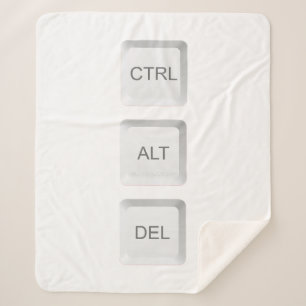 SlipperyJoe's CTRL ALT DELコンピュータキーボードボタン シェルパブランケット