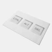 SlipperyJoe's CTRL ALT DELコンピュータキーボードボタン ドアマット (アングル)