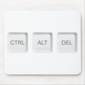 SlipperyJoe's CTRL ALT DELコンピュータキーボードボタン マウスパッド (正面)