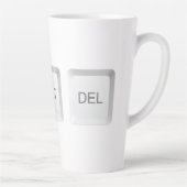 SlipperyJoe's CTRL ALT DEL コンピューターキーボードのボタン カフェラテマグ (右)