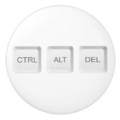SlipperyJoe's CTRL ALT DEL コンピューターキーボードのボタン セラミックノブ (正面)