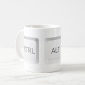SlipperyJoe's CTRL ALT DEL コンピューターキーボードボタン コーヒーマグカップ (正面左)