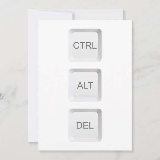 SlipperyJoe's CTRL ALT DEL コンピューターキーボードボタン シーズンカード (正面)