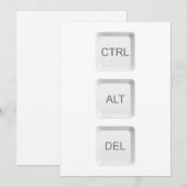 SlipperyJoe's CTRL ALT DEL コンピューターキーボードボタン シーズンカード (正面/裏面)