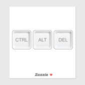 SlipperyJoe's CTRL ALT DEL コンピューターキーボードボタン シール (シート)