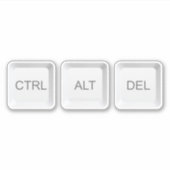 SlipperyJoe's CTRL ALT DEL コンピューターキーボードボタン シール (正面)
