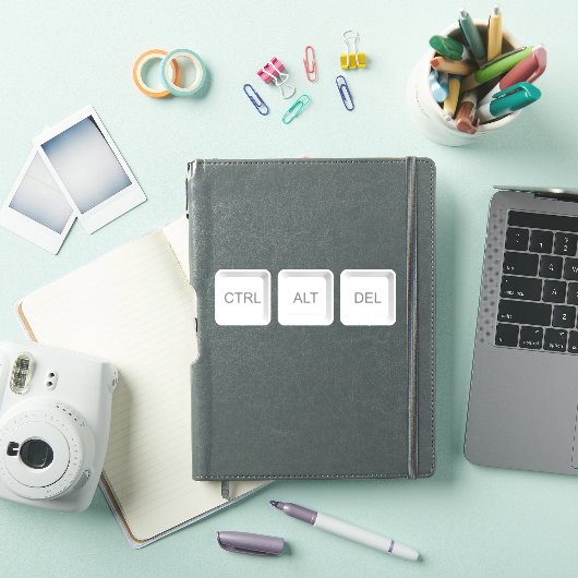 SlipperyJoe's CTRL ALT DEL コンピューターキーボードボタン シール (iPadカバー)