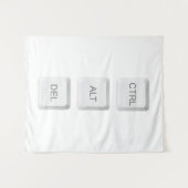 SlipperyJoe's CTRL ALT DEL コンピューターキーボードボタン タペストリー (正面(横))